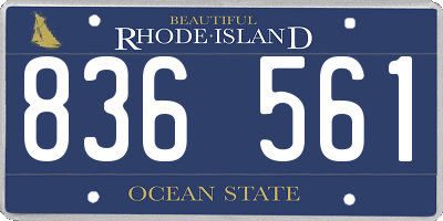 RI license plate 836561
