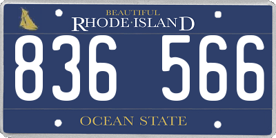 RI license plate 836566
