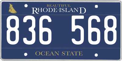 RI license plate 836568