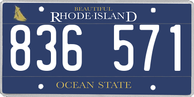 RI license plate 836571