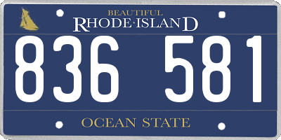 RI license plate 836581