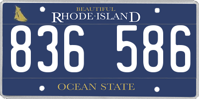 RI license plate 836586