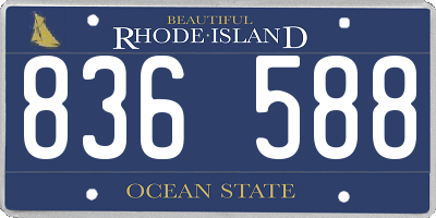 RI license plate 836588
