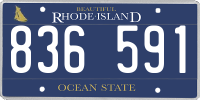 RI license plate 836591