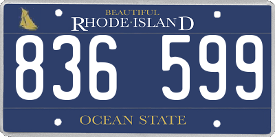 RI license plate 836599