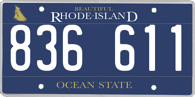 RI license plate 836611