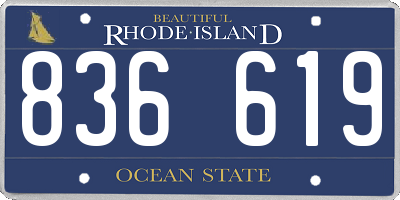 RI license plate 836619