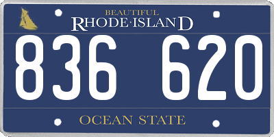 RI license plate 836620