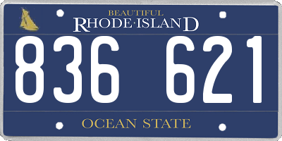 RI license plate 836621
