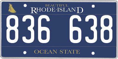 RI license plate 836638