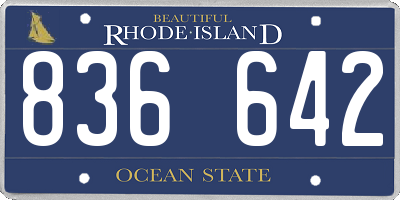 RI license plate 836642