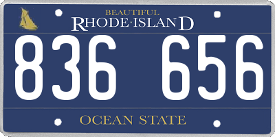 RI license plate 836656
