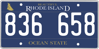 RI license plate 836658