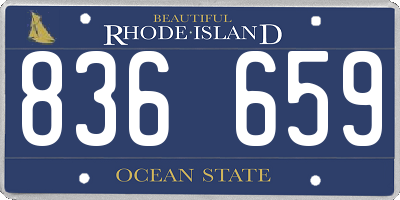 RI license plate 836659