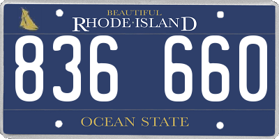 RI license plate 836660