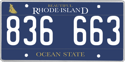 RI license plate 836663