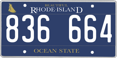 RI license plate 836664