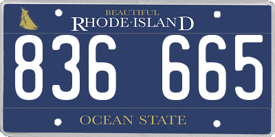 RI license plate 836665