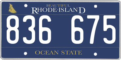 RI license plate 836675