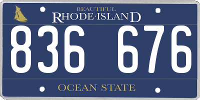 RI license plate 836676