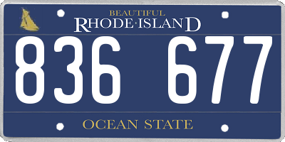 RI license plate 836677