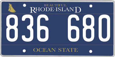 RI license plate 836680