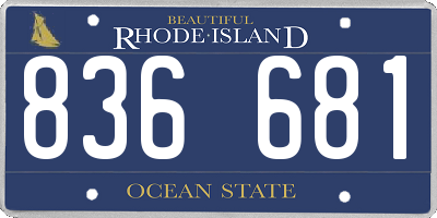 RI license plate 836681