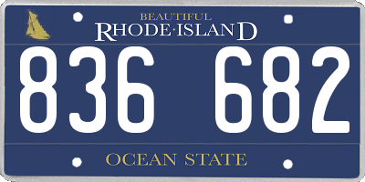 RI license plate 836682