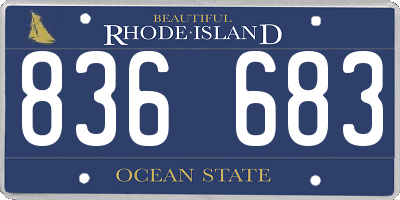 RI license plate 836683