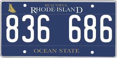 RI license plate 836686
