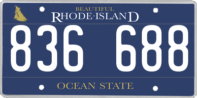 RI license plate 836688