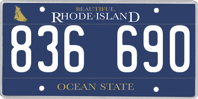 RI license plate 836690
