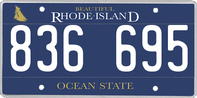 RI license plate 836695