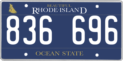 RI license plate 836696