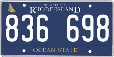 RI license plate 836698