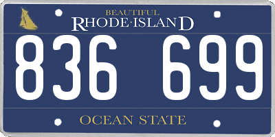 RI license plate 836699