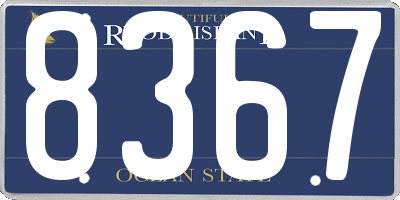 RI license plate 8367