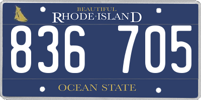 RI license plate 836705