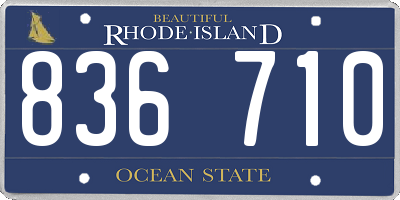 RI license plate 836710
