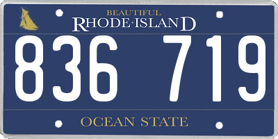RI license plate 836719