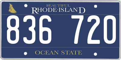 RI license plate 836720