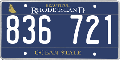 RI license plate 836721