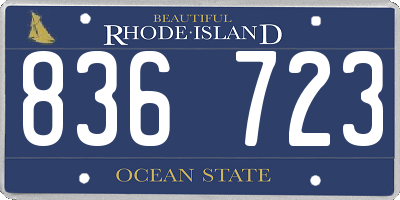 RI license plate 836723