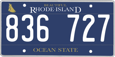 RI license plate 836727