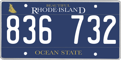 RI license plate 836732