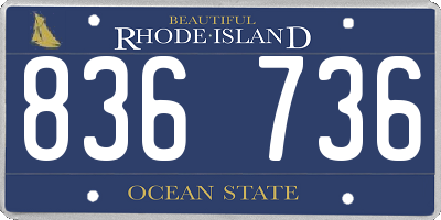 RI license plate 836736