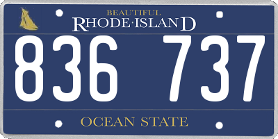 RI license plate 836737