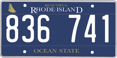 RI license plate 836741