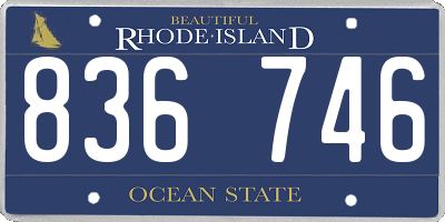 RI license plate 836746