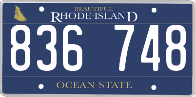 RI license plate 836748